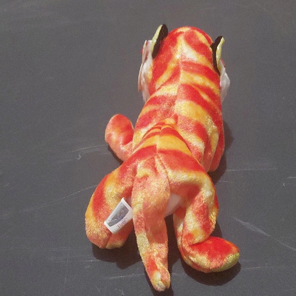 Ty Orange and Yellow Striped Stuffed Tiger